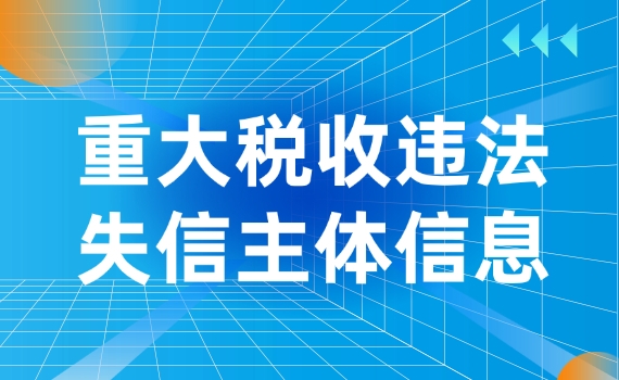 重大税收违法失信主体信息